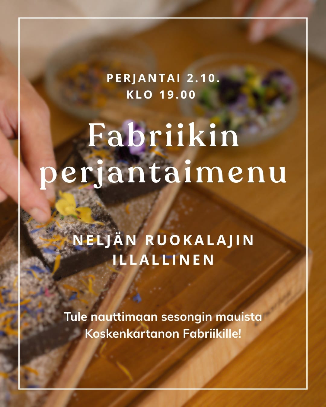 Fabriikin perjantaimenu